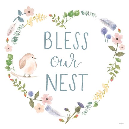 Framed Spring Sentiments VII on White Print