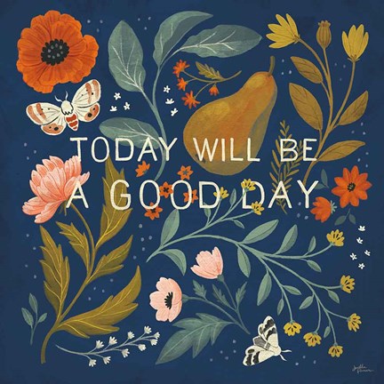 Framed Blue Botanical IV Print