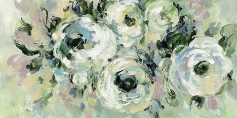 Framed Sage and Lavender Peonies Print