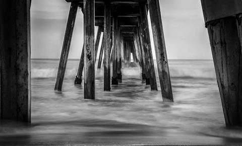 Framed Surf in Black &amp; White Print