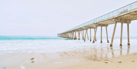 Framed Beach Pier View Print