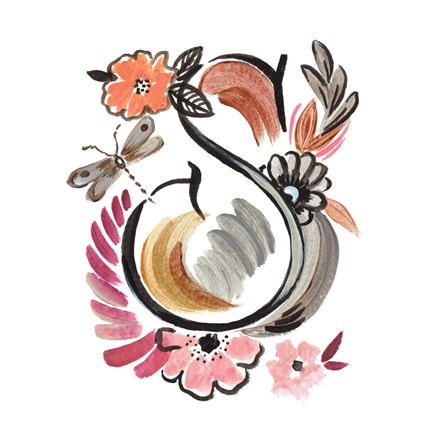 Framed Monogram S (III) Print