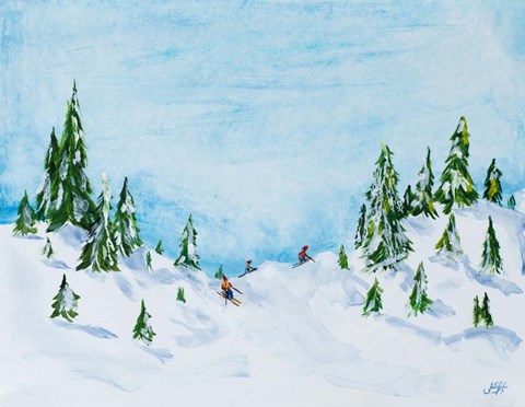 Framed Winter Fun I Print