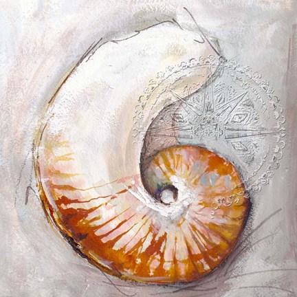 Framed Pearl Shell Medley I Print