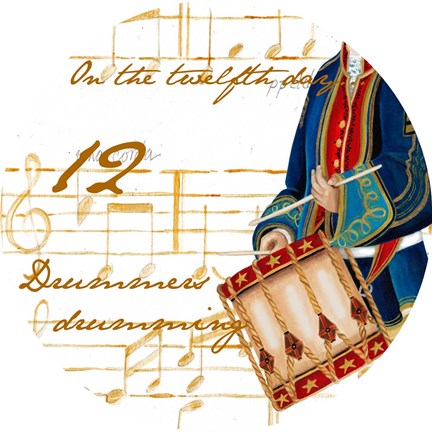 Framed Twelve Drummers Drumming Print