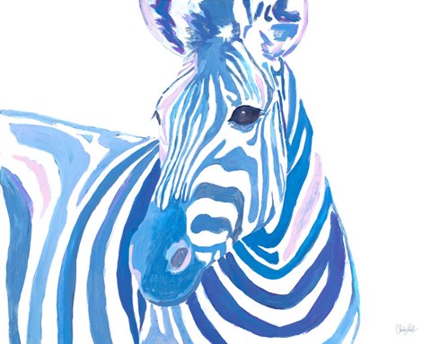 Framed Vibrant Zebra Print