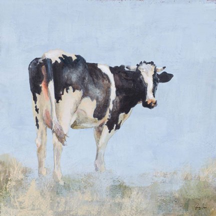Framed Posing Cow Print