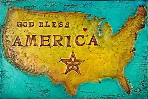 Framed God Bless America Print