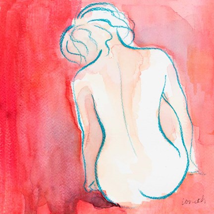 Framed Female Watercolor Figure I Print