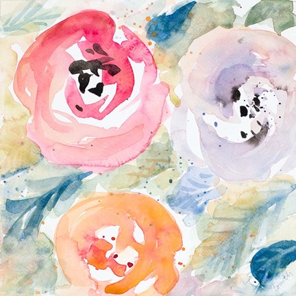 Framed Blooms Abound II Print