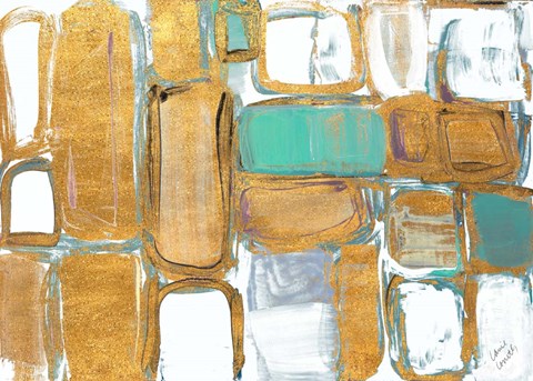 Framed Gold Standing Imitation II Print