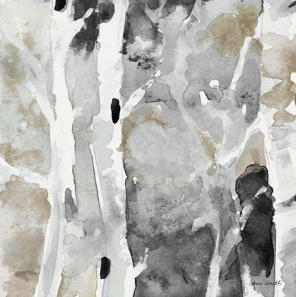 Framed Evening Forest I Print