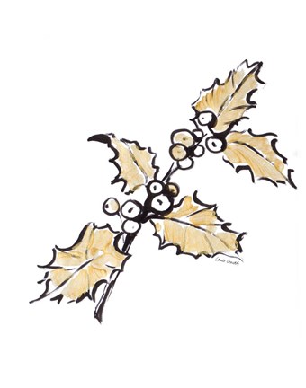 Framed Holly with Berries I Print