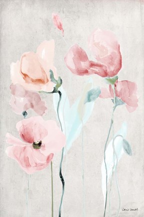 Framed Soft Pink Poppies II Print