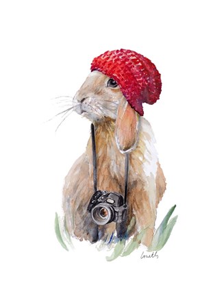 Framed Modern Bunny I Print
