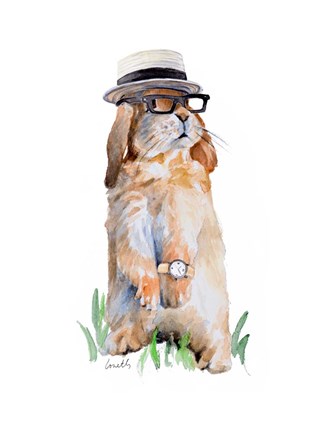 Framed Modern Bunny II Print