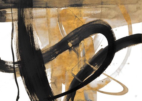 Framed Urban Vibe with Gold II Print