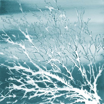 Framed Deep Coral Square II Print