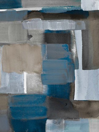 Framed Blue Taupe Light II Print