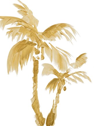 Framed Gold Palms II Print