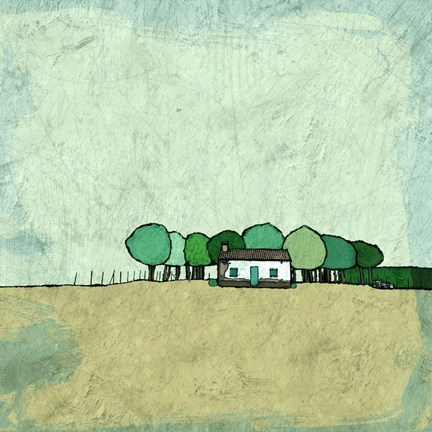 Framed Tiny Green Home Print