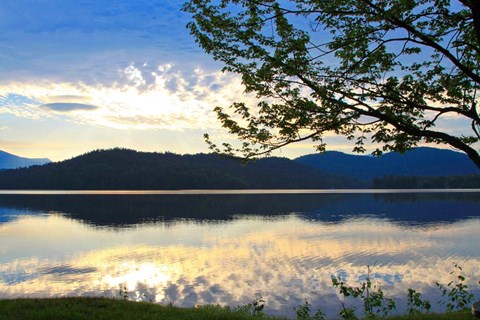 Framed Serene Sunset View Print
