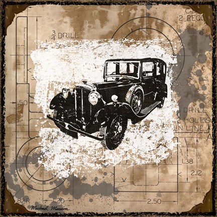 Framed Vintage Ride I Print