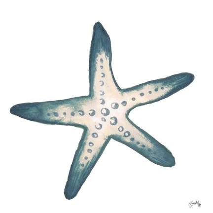 Framed Coastal Icon VIII (blue) Print