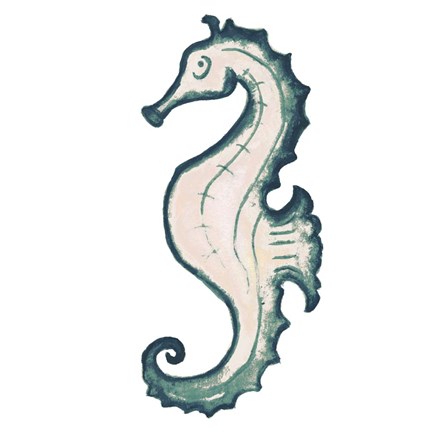 Framed Coastal Icon I (blue) Print