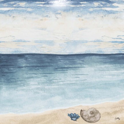 Framed Evening Coast View II Print