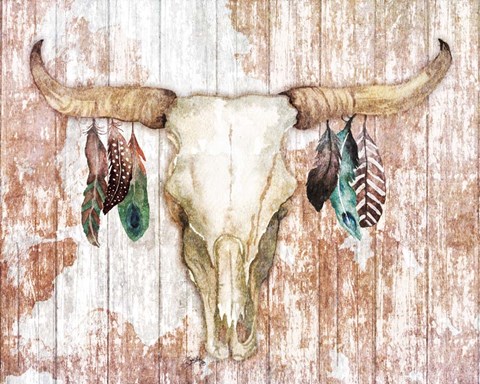 Framed Light Feathery Antlers Print