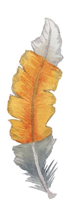 Framed Bohem Feather I Print