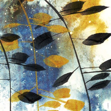 Framed Autumn Leaves II Print