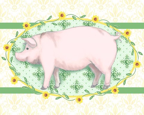 Framed Piggy Wiggy I Print