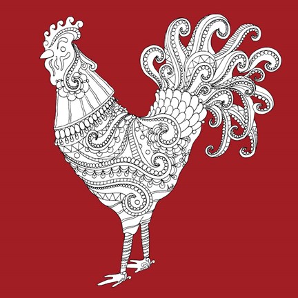 Framed Ornate Farm II Print