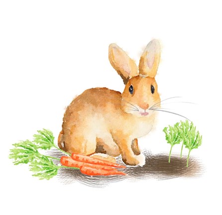 Framed Spring Bunny III Print