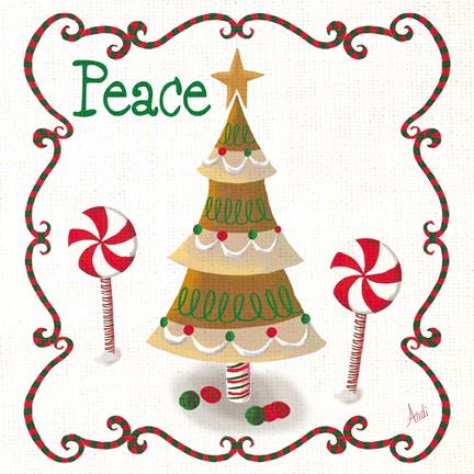 Framed Gingerbread Forest II Print