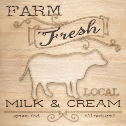 Framed Country Organic Dairy I Print