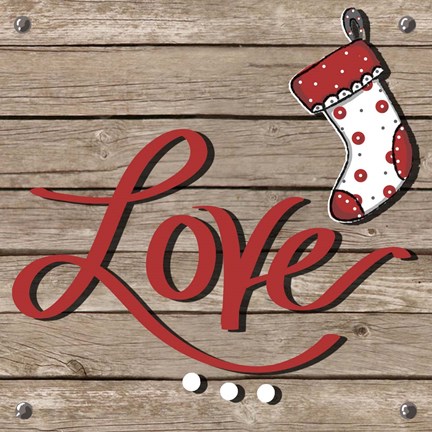 Framed Holiday Feelings on Wood II Print