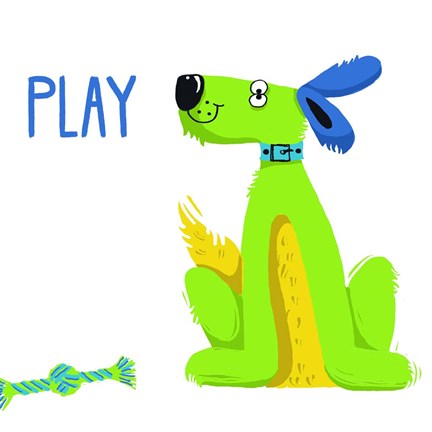 Framed Dogs Gone Wild II Print