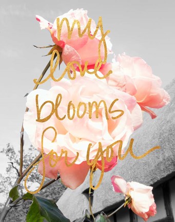 Framed Love Blooms I Print