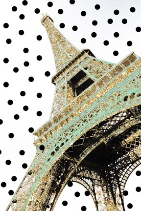Framed Eiffel Tower with Glitter Print
