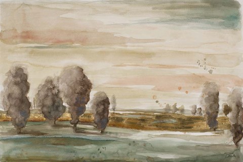 Framed Gold In The River Print