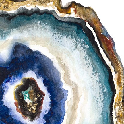 Framed Up Close Agate Watercolor II Print