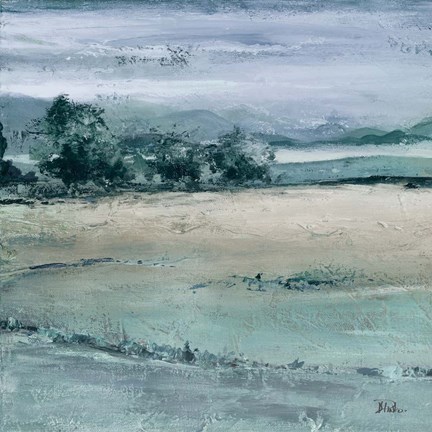 Framed Blue Forest Square I Print