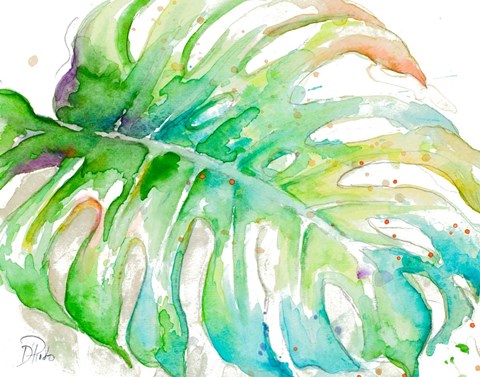 Framed Zoomed Tropical Monstera Print