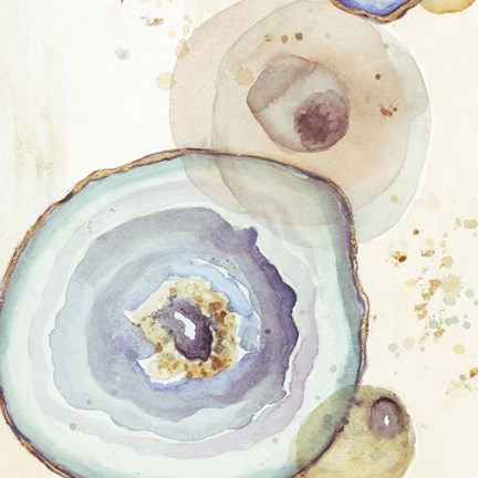 Framed Agates Flying Square I Print