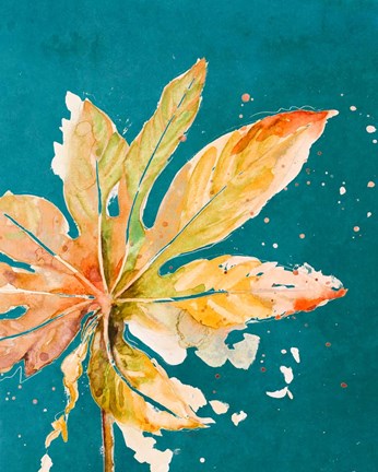 Framed Palma Nueva on Teal Print