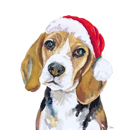 Framed Holiday Dog I Print