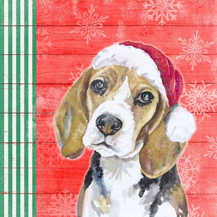 Framed Holiday Puppy I Print